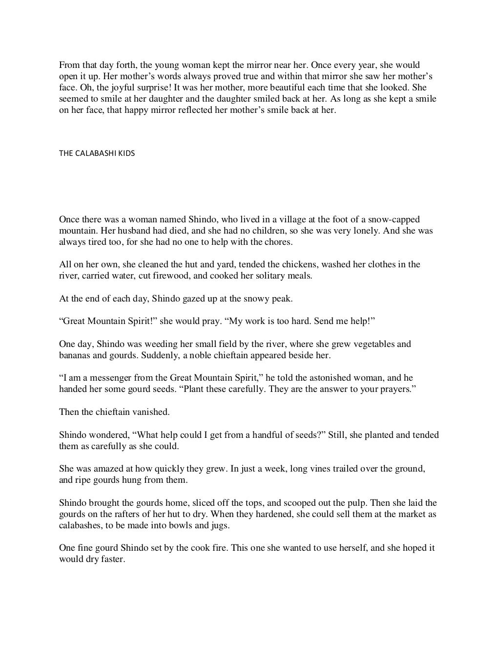 The happy mirror story