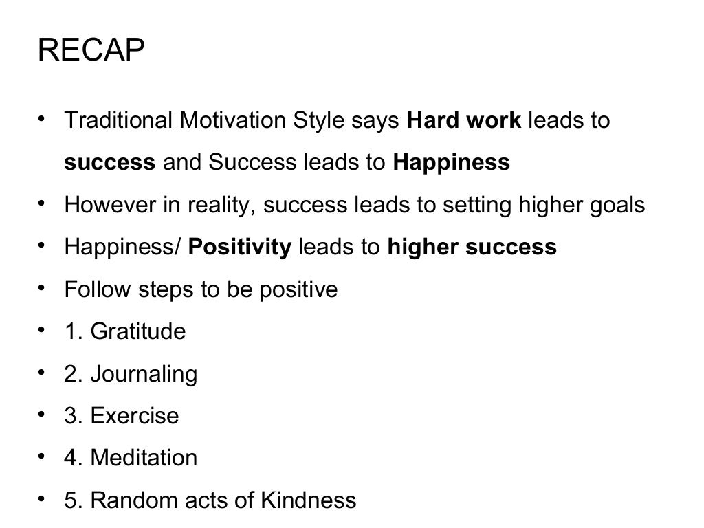 The happy secret to better work by shawn achor a visual summary