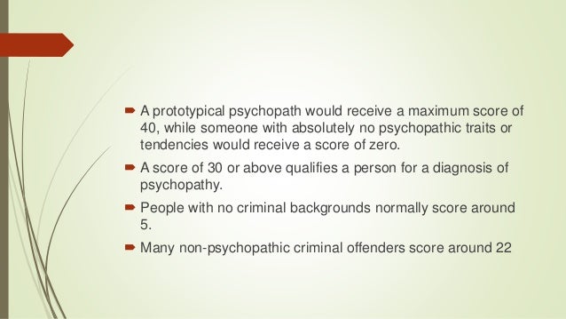 The hare psychopathy checklist
