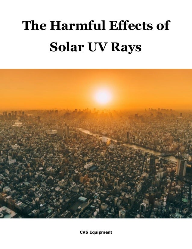 The Harmful Effects of Solar UV Rays