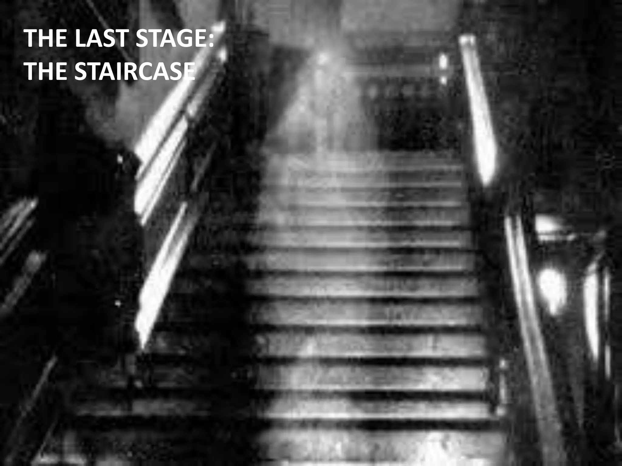 THE LAST STAGE:
THE STAIRCASE

 