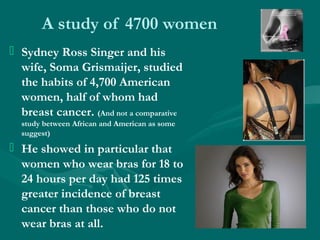 A study of 4700 women
 Sydney Ross Singer and his
wife, Soma Grismaijer, studied
the habits of 4,700 American
women, half...