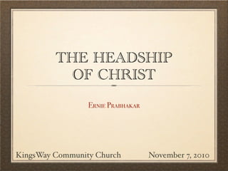 The headship of christ