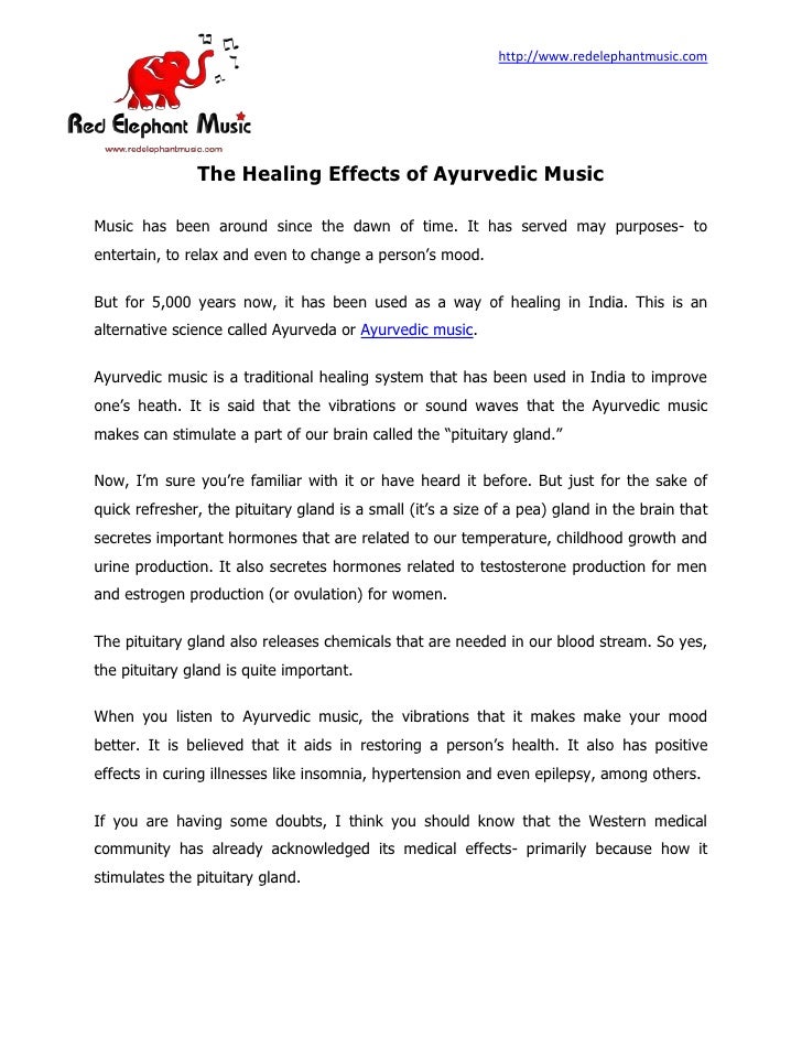 The healing effects of ayurvedic music