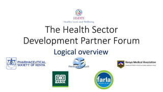 The Health Sector
Development Partner Forum
Logical overview
 
