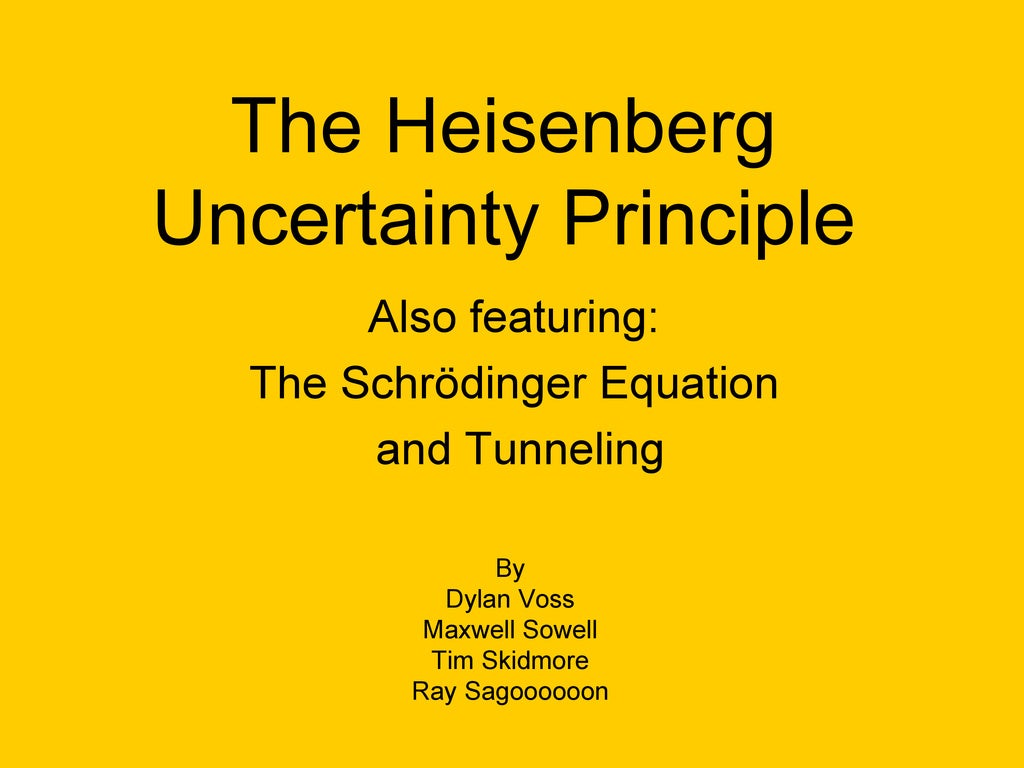heisenberg uncertainty principle definition