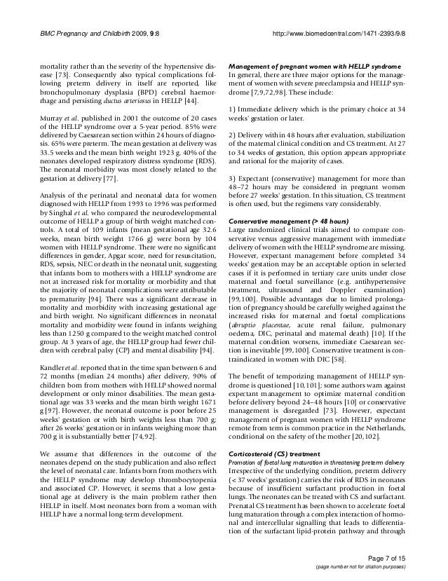 The hellp syndrome clinical issues and management. a review The hellp syndrome clinical issues and management. a review