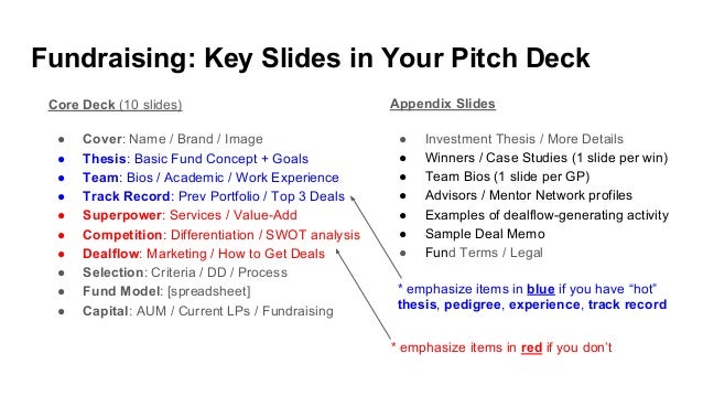 Fundraising Key Slides In Your