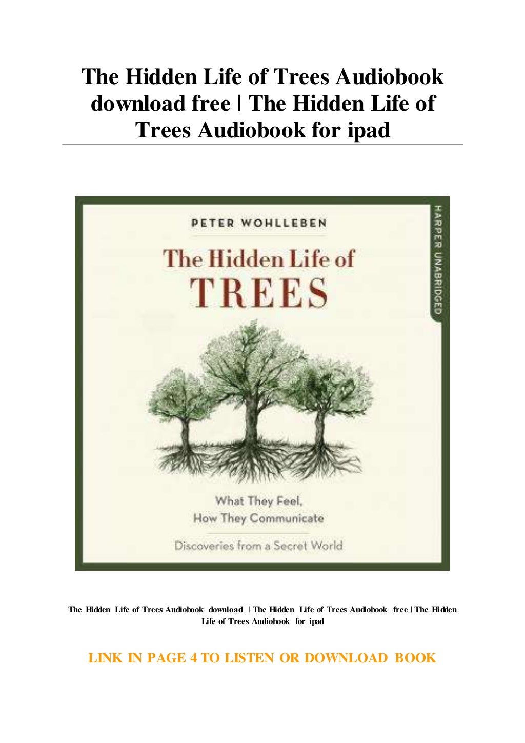 The Hidden Life of Trees Audiobook download free  The Hidden Life of…