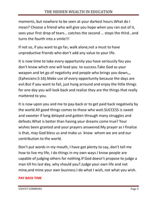 THE HIDDEN WEALTH IN EDUCATION PDF