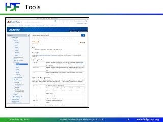 Tools
December 16, 2013 15American Geophysical Union, Fall 2014
 