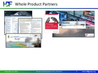 IMPACT
Whole Product Partners
December 16, 2013 7American Geophysical Union, Fall 2014
 
