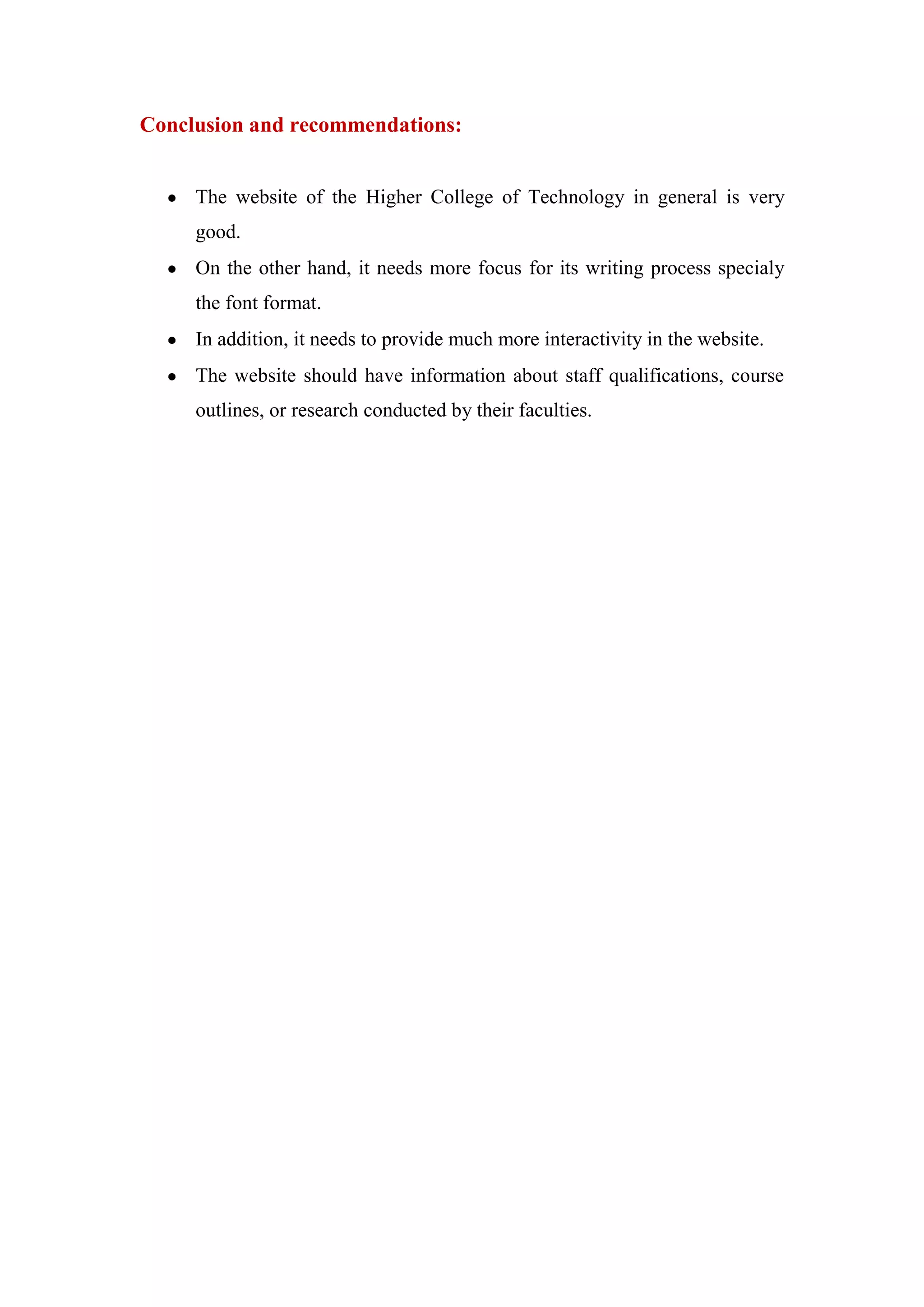 The higher college of technology website