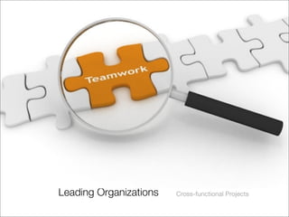 Leading Organizations   Cross-functional Projects
 