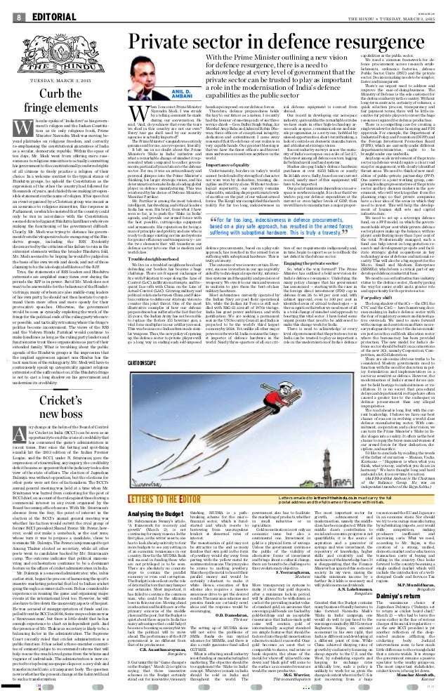 The hindu editorial pages March 2015