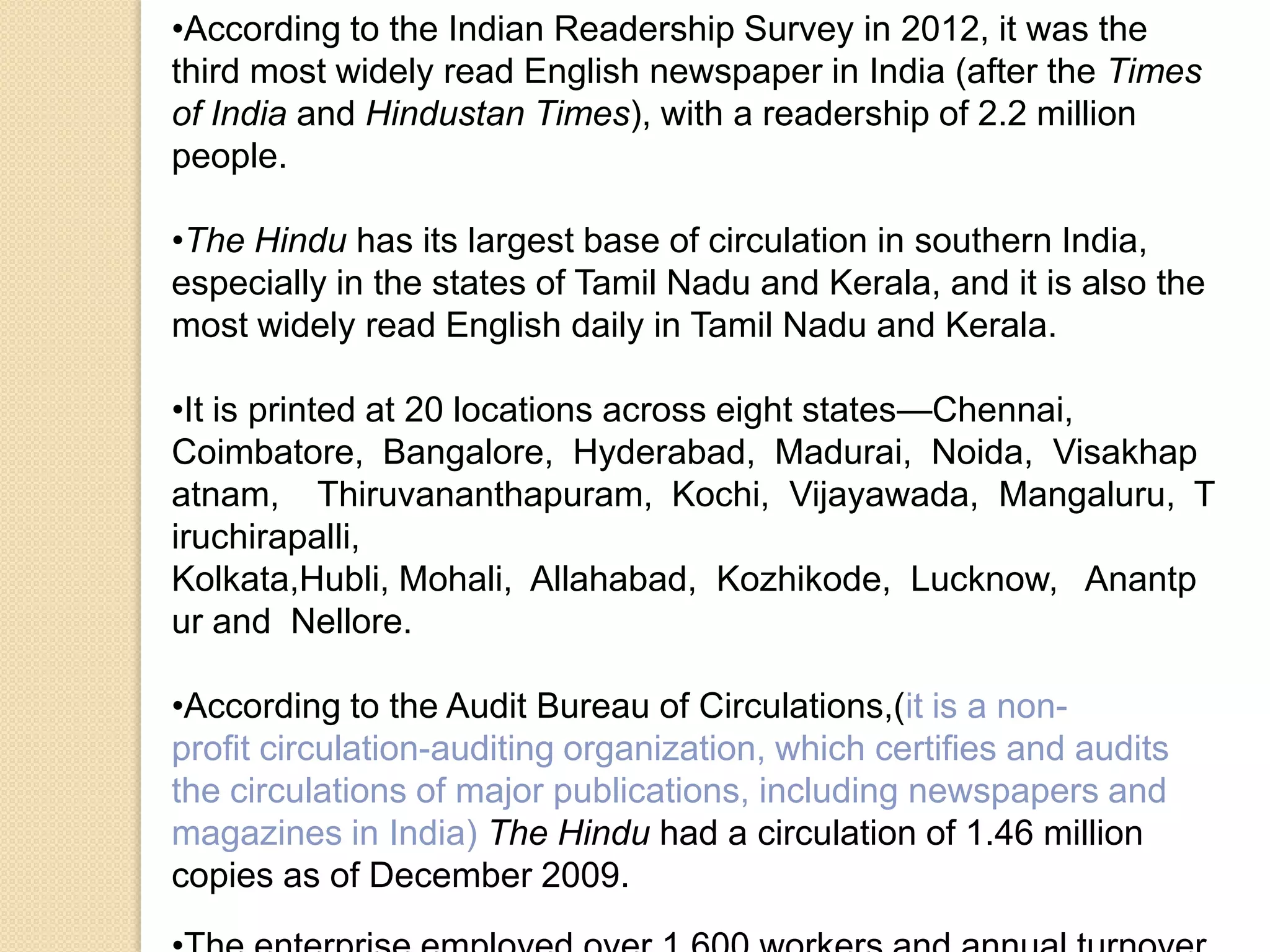 The Hindu: newspaper | PPTX | Hinduism | Religion & Spirituality