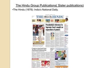 •On April 2, 2013 The Hindu started "The Hindu in School" with
S.Shivakumar as its editior. It was an eight-page broadshee...