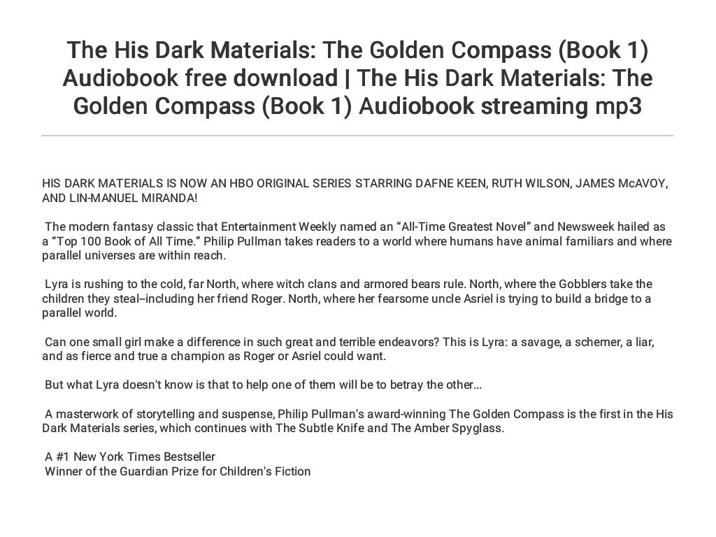 the golden compass audiobook free download