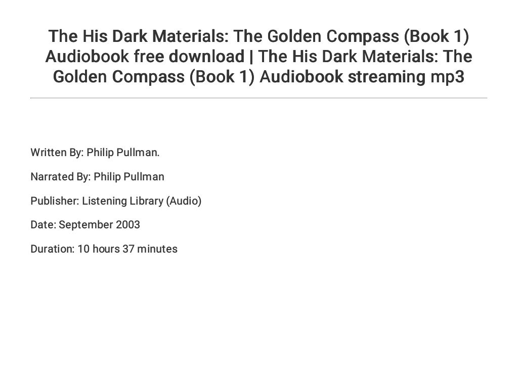 the golden compass audiobook free download