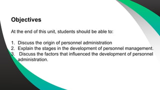 The Historical Development of Personnel Administration and Industrial ...