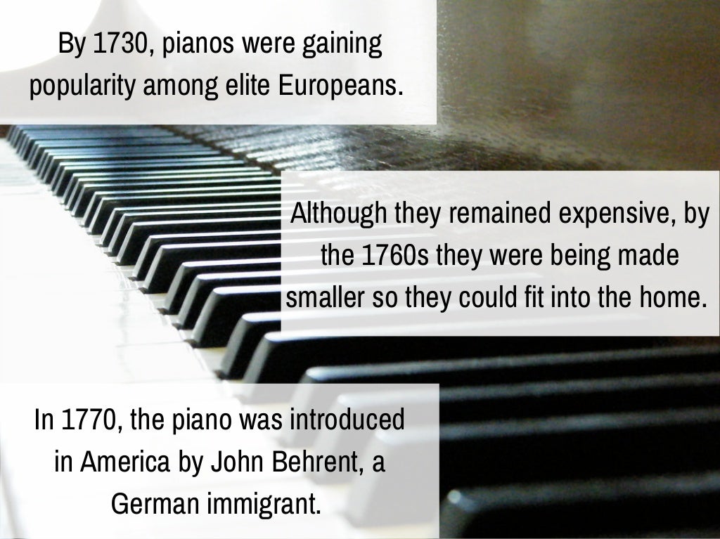 The History of the Piano
