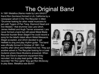 The History of Metallica | PPT
