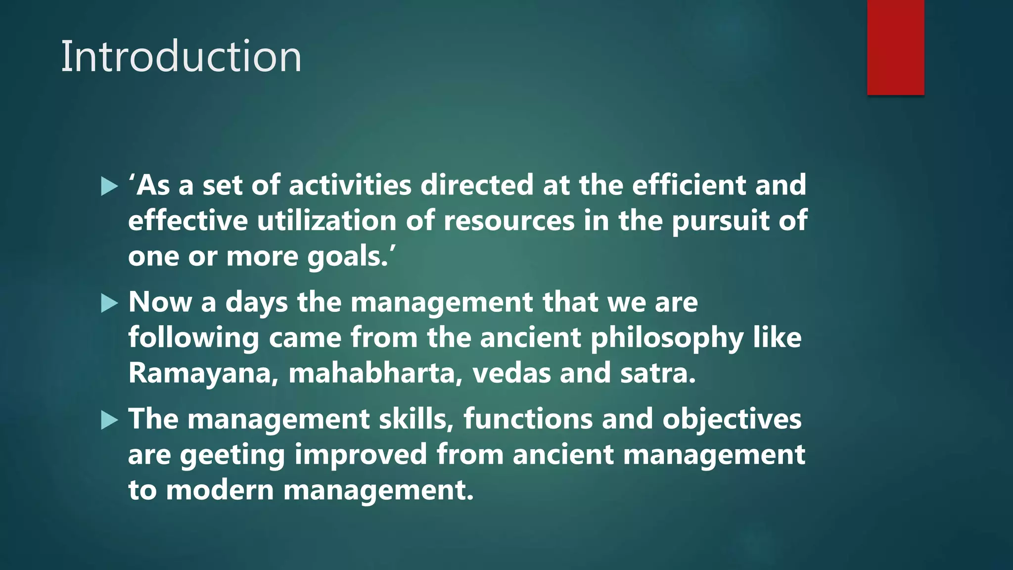 The history of ancient indian philosophy in modern management | PPTX