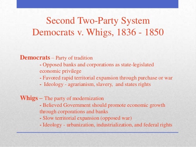 whigs vs democrats