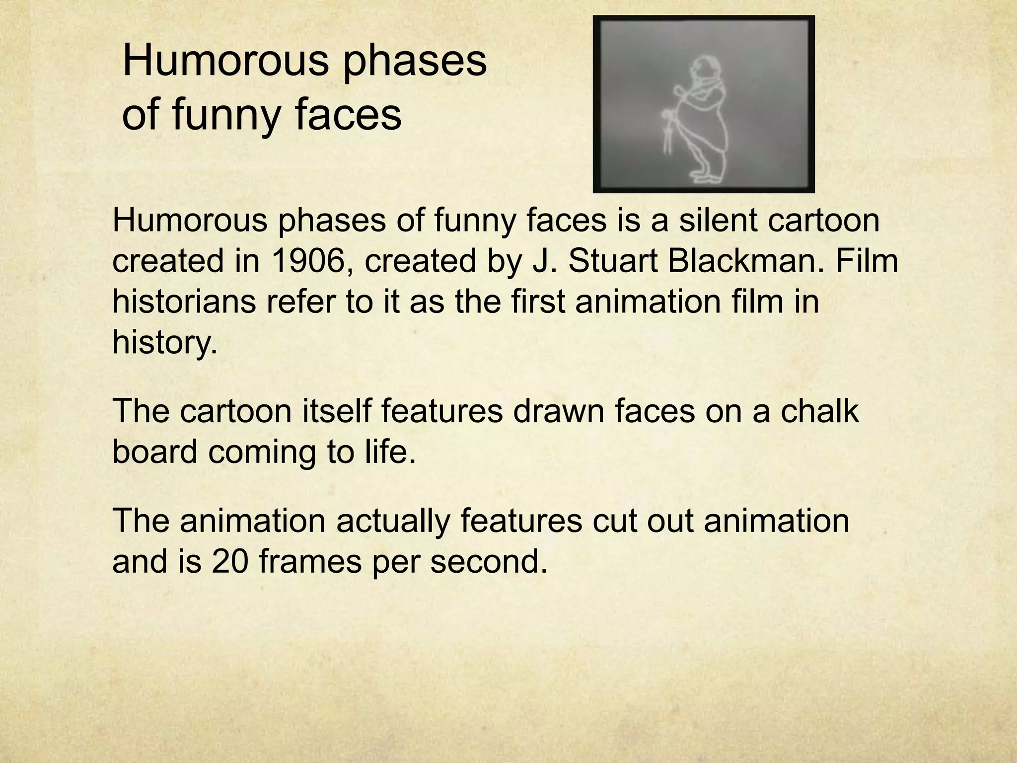 The History Of Animation PPTX
