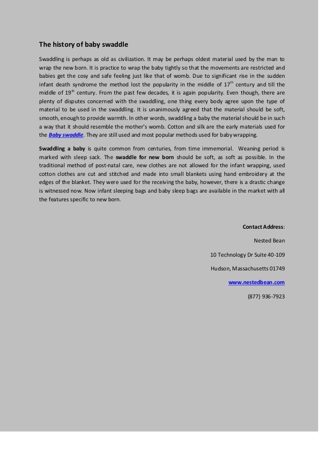 The history of baby swaddle