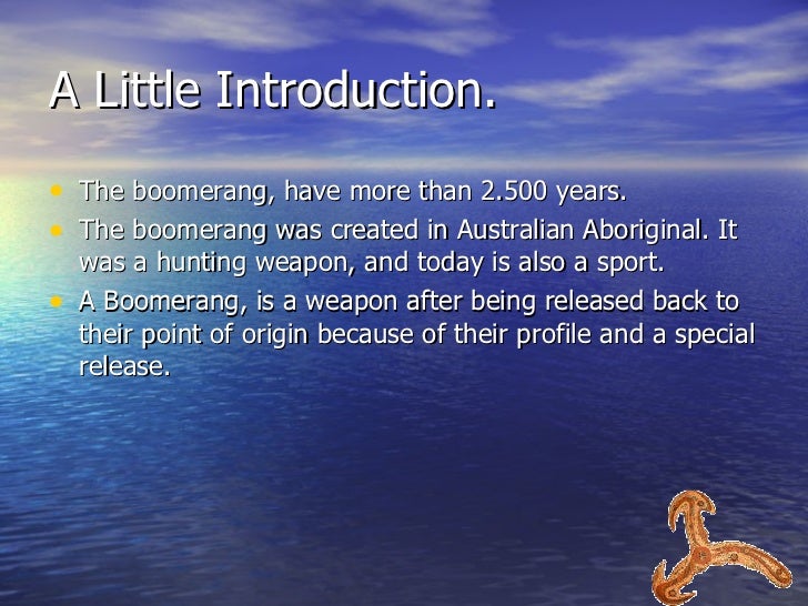 The history of boomerang
