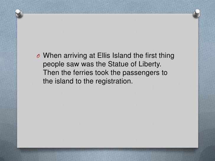 The history of ellis island and why people