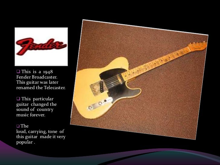 The history of fender guitars