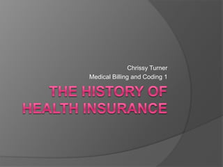 Chrissy Turner
Medical Billing and Coding 1
 