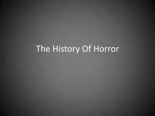 The History Of Horror

 