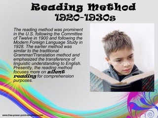 The History of Language Teaching Methodology | PPT