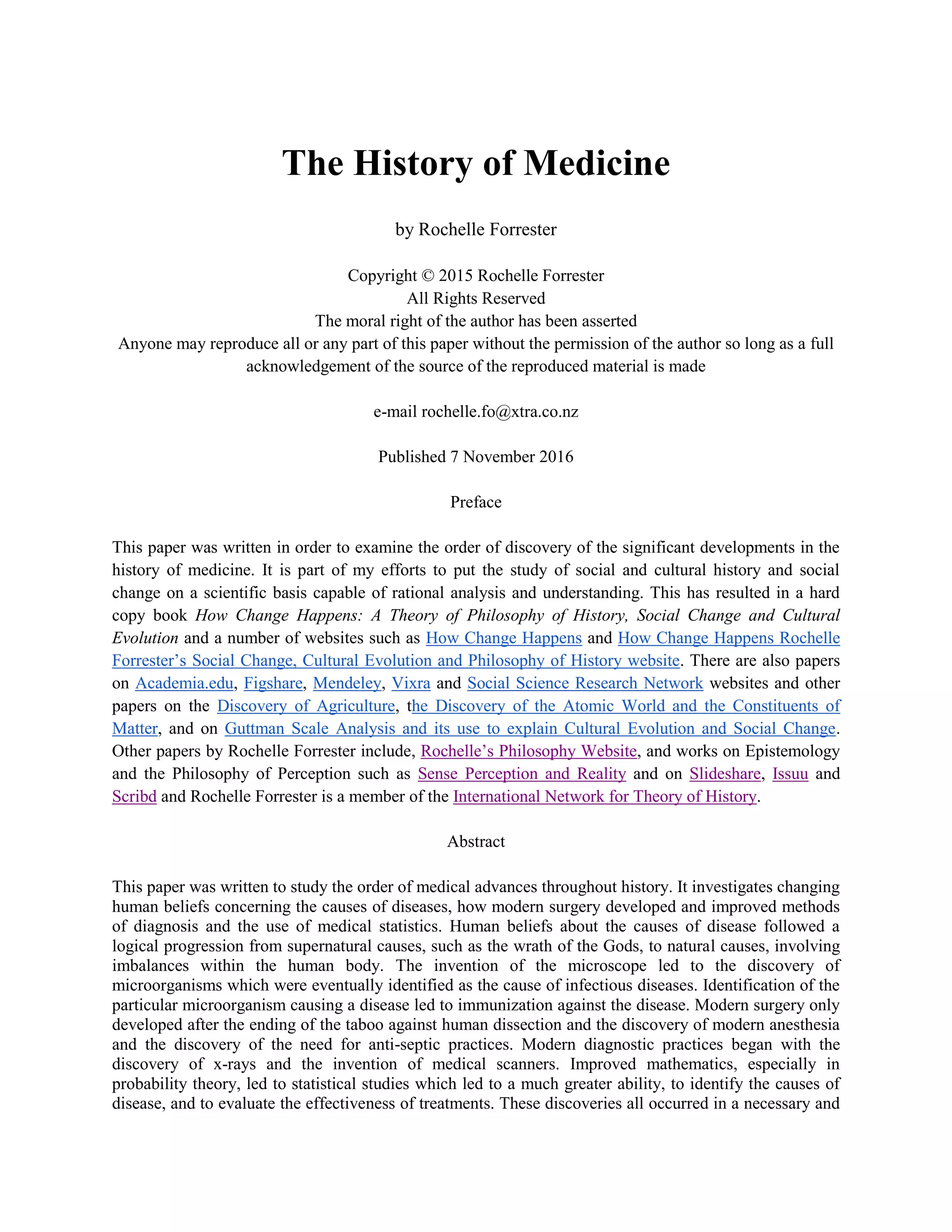 The history of medicine | PDF