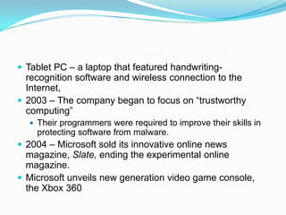 The history of microsoft | PPTX
