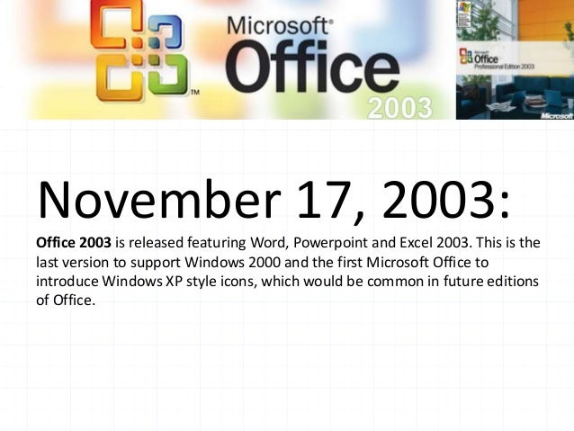 the history of microsoft office ms office history
