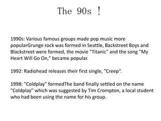 The history of pop music | PPT