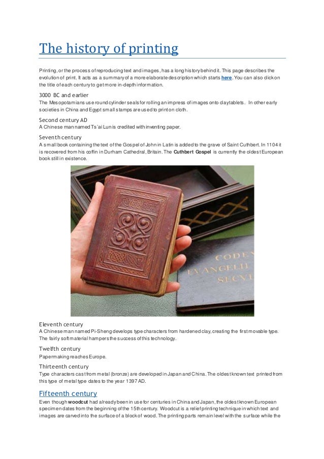 The History of Printing Press