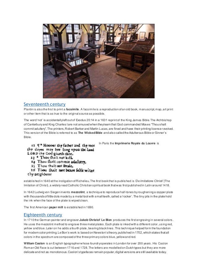 The History of Printing Press