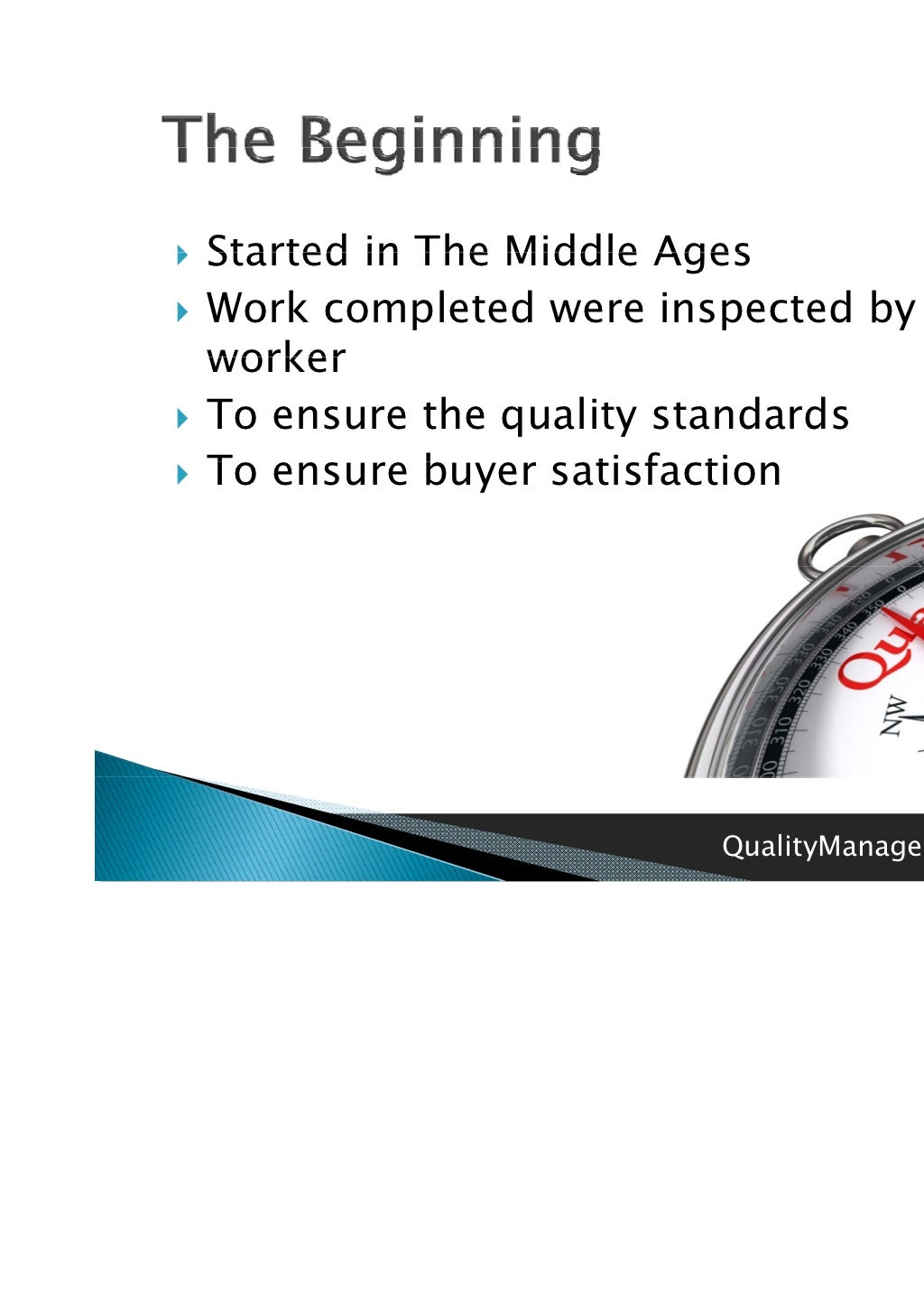 The History Of Quality Management