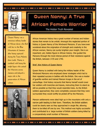 The History Of Queen Nanny
