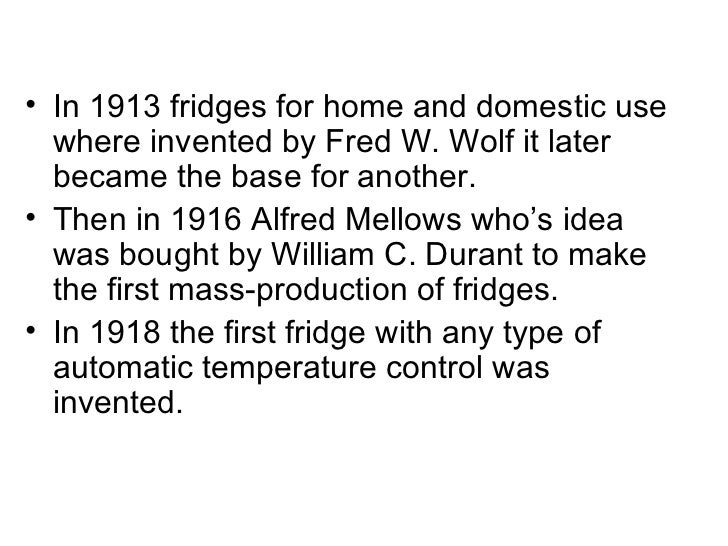 The history of refrigerators