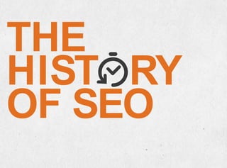 THE
HIST RY
OF SEO
 