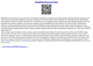 The History Of Shoplifting | PPT