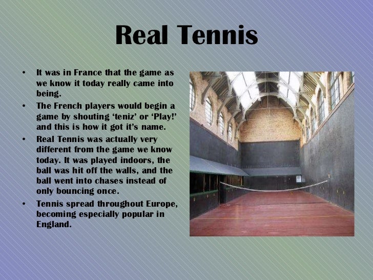 The history of tennis