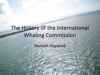 The History of the International
Whaling Commission
Hannah Hayward
 