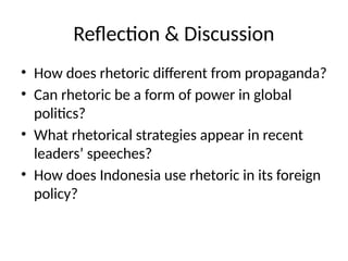 The History and Theory of Rhetoric in International Relations and ...
